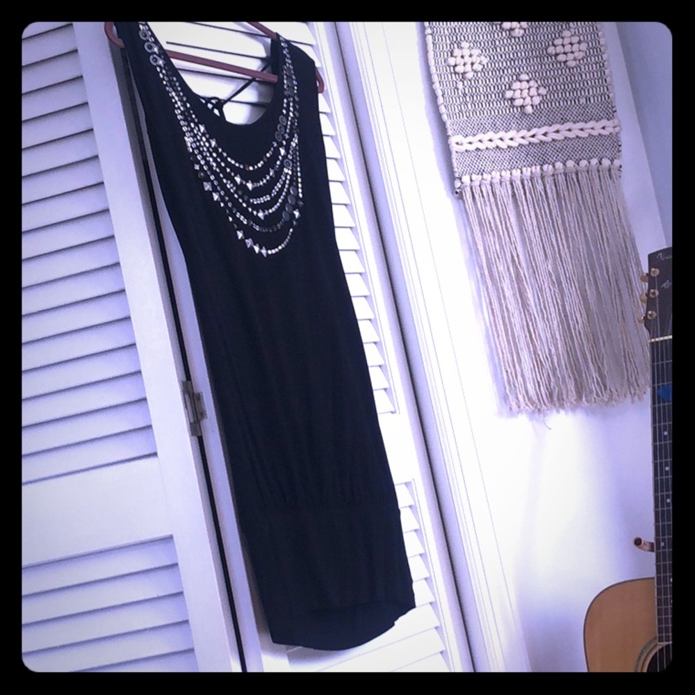 BCBG thin cotton beaded dress.